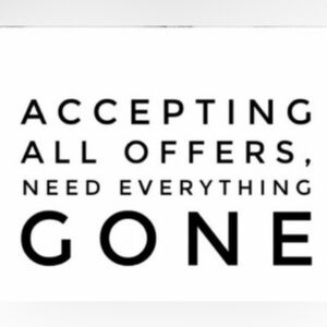 Reasonable offers accepted